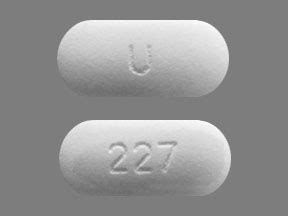 U 227 pill - Enter the imprint code that appears on the pill. Example: L484; Select the the pill color (optional). Select the shape (optional). Alternatively, search by drug name or NDC code using the fields above. Tip: Search for the imprint first, then refine by color and/or shape if you have too many results. 